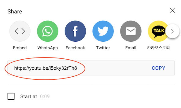 YouTube Share Link